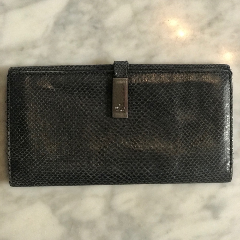 Vintage Gucci snakeskin wallet